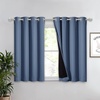 image:imageNICETOWN Full Shade Curtain Panel Energy Smart amp Noise Blocking Out Blackout Drape for Dining Room Window Thermal Insulated Guest Room Lined Window DressingSilver Gray 42 x 84 inchStone Blue