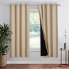 image:imageNICETOWN Full Shade Curtain Panel Energy Smart amp Noise Blocking Out Blackout Drape for Dining Room Window Thermal Insulated Guest Room Lined Window DressingSilver Gray 42 x 84 inchBiscotti Beige