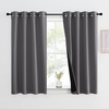 image:imageNICETOWN Full Shade Curtain Panel Energy Smart amp Noise Blocking Out Blackout Drape for Dining Room Window Thermal Insulated Guest Room Lined Window DressingSilver Gray 42 x 84 inchGrey