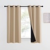 image:imageNICETOWN Full Shade Curtain Panel Energy Smart amp Noise Blocking Out Blackout Drape for Dining Room Window Thermal Insulated Guest Room Lined Window DressingSilver Gray 42 x 84 inchBiscotti Beige