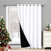 image:imageNICETOWN Full Shade Curtain Panel Energy Smart amp Noise Blocking Out Blackout Drape for Dining Room Window Thermal Insulated Guest Room Lined Window DressingSilver Gray 42 x 84 inchPure White