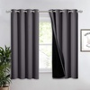 image:imageNICETOWN Full Shade Curtain Panel Energy Smart amp Noise Blocking Out Blackout Drape for Dining Room Window Thermal Insulated Guest Room Lined Window DressingSilver Gray 42 x 84 inchGrey