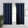 image:imageNICETOWN Full Shade Curtain Panel Energy Smart amp Noise Blocking Out Blackout Drape for Dining Room Window Thermal Insulated Guest Room Lined Window DressingSilver Gray 42 x 84 inchNavy