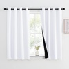 image:imageNICETOWN Full Shade Curtain Panel Energy Smart amp Noise Blocking Out Blackout Drape for Dining Room Window Thermal Insulated Guest Room Lined Window DressingSilver Gray 42 x 84 inchPure White