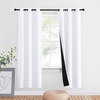 image:imageNICETOWN Full Shade Curtain Panel Energy Smart amp Noise Blocking Out Blackout Drape for Dining Room Window Thermal Insulated Guest Room Lined Window DressingSilver Gray 42 x 84 inchPure White