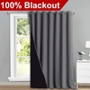 image:imageNICETOWN Full Shade Curtain Panel Energy Smart amp Noise Blocking Out Blackout Drape for Dining Room Window Thermal Insulated Guest Room Lined Window DressingSilver Gray 42 x 84 inchGrey