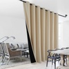 image:imageNICETOWN Full Shade Curtain Panel Energy Smart amp Noise Blocking Out Blackout Drape for Dining Room Window Thermal Insulated Guest Room Lined Window DressingSilver Gray 42 x 84 inchBiscotti Beige