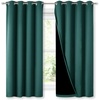 image:imageNICETOWN Full Shade Curtain Panel Energy Smart amp Noise Blocking Out Blackout Drape for Dining Room Window Thermal Insulated Guest Room Lined Window DressingSilver Gray 42 x 84 inchHunter Green