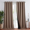 image:imageNICETOWN Full Shade Curtain Panel Energy Smart amp Noise Blocking Out Blackout Drape for Dining Room Window Thermal Insulated Guest Room Lined Window DressingSilver Gray 42 x 84 inchCappuccino