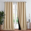 image:imageNICETOWN Full Shade Curtain Panel Energy Smart amp Noise Blocking Out Blackout Drape for Dining Room Window Thermal Insulated Guest Room Lined Window DressingSilver Gray 42 x 84 inchBiscotti Beige