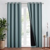 image:imageNICETOWN Full Shade Curtain Panel Energy Smart amp Noise Blocking Out Blackout Drape for Dining Room Window Thermal Insulated Guest Room Lined Window DressingSilver Gray 42 x 84 inchGreyish Blue