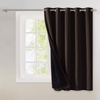 image:imageNICETOWN Full Shade Curtain Panel Energy Smart amp Noise Blocking Out Blackout Drape for Dining Room Window Thermal Insulated Guest Room Lined Window DressingSilver Gray 42 x 84 inchBrown