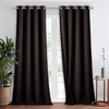 image:imageNICETOWN Full Shade Curtain Panel Energy Smart amp Noise Blocking Out Blackout Drape for Dining Room Window Thermal Insulated Guest Room Lined Window DressingSilver Gray 42 x 84 inchBrown