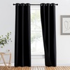 image:imageNICETOWN Full Shade Curtain Panel Energy Smart amp Noise Blocking Out Blackout Drape for Dining Room Window Thermal Insulated Guest Room Lined Window DressingSilver Gray 42 x 84 inchBlack