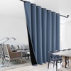 image:imageNICETOWN Full Shade Curtain Panel Energy Smart amp Noise Blocking Out Blackout Drape for Dining Room Window Thermal Insulated Guest Room Lined Window DressingSilver Gray 42 x 84 inchStone Blue