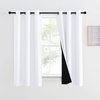 image:imageNICETOWN Full Shade Curtain Panel Energy Smart amp Noise Blocking Out Blackout Drape for Dining Room Window Thermal Insulated Guest Room Lined Window DressingSilver Gray 42 x 84 inchPure White