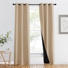 image:imageNICETOWN Full Shade Curtain Panel Energy Smart amp Noise Blocking Out Blackout Drape for Dining Room Window Thermal Insulated Guest Room Lined Window DressingSilver Gray 42 x 84 inchBiscotti Beige