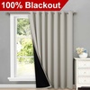 image:imageNICETOWN Full Shade Curtain Panel Energy Smart amp Noise Blocking Out Blackout Drape for Dining Room Window Thermal Insulated Guest Room Lined Window DressingSilver Gray 42 x 84 inchNatural