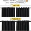 image:imageNICETOWN Halloween Short Curtains for Kitchen Window  Black Color W42 x L40 Double Panels Home Decoration Light Blocking Thermal Insulated Blackout Rod Pocket amp Back Loop Draperies for Cupboard