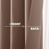 image:imageNICETOWN Kitchen Tiers Curtains for Small Window Bathroom 52 W x 30 L  Peacock Teal Blackout Thermal Insulated Grommet Curtains for Basement Short RV Camper 2 PanelsCappuccino