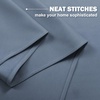 image:imageNICETOWN Kitchen Tiers Curtains for Small Window Bathroom 52 W x 30 L  Peacock Teal Blackout Thermal Insulated Grommet Curtains for Basement Short RV Camper 2 PanelsStone Blue