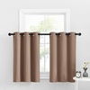 image:imageNICETOWN Kitchen Tiers Curtains for Small Window Bathroom 52 W x 30 L  Peacock Teal Blackout Thermal Insulated Grommet Curtains for Basement Short RV Camper 2 PanelsCappuccino