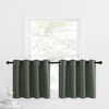 image:imageNICETOWN Kitchen Tiers Curtains for Small Window Bathroom 52 W x 30 L  Peacock Teal Blackout Thermal Insulated Grommet Curtains for Basement Short RV Camper 2 PanelsDark Mallard
