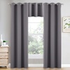 image:imageNICETOWN Kitchen Tiers Curtains for Small Window Bathroom 52 W x 30 L  Peacock Teal Blackout Thermal Insulated Grommet Curtains for Basement Short RV Camper 2 PanelsGrey