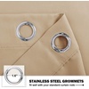 image:imageNICETOWN Kitchen Tiers Curtains for Small Window Bathroom 52 W x 30 L  Peacock Teal Blackout Thermal Insulated Grommet Curtains for Basement Short RV Camper 2 PanelsBiscotti Beige
