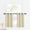 image:imageNICETOWN Kitchen Tiers Curtains for Small Window Bathroom 52 W x 30 L  Peacock Teal Blackout Thermal Insulated Grommet Curtains for Basement Short RV Camper 2 PanelsLight Beige