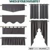 image:imageNICETOWN Kitchen Tiers Curtains for Small Window Bathroom 52 W x 30 L  Peacock Teal Blackout Thermal Insulated Grommet Curtains for Basement Short RV Camper 2 PanelsBurgundy Red