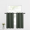 image:imageNICETOWN Kitchen Tiers Curtains for Small Window Bathroom 52 W x 30 L  Peacock Teal Blackout Thermal Insulated Grommet Curtains for Basement Short RV Camper 2 PanelsDark Mallard