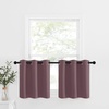 image:imageNICETOWN Kitchen Tiers Curtains for Small Window Bathroom 52 W x 30 L  Peacock Teal Blackout Thermal Insulated Grommet Curtains for Basement Short RV Camper 2 PanelsDry Rose