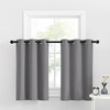 image:imageNICETOWN Kitchen Tiers Curtains for Small Window Bathroom 52 W x 30 L  Peacock Teal Blackout Thermal Insulated Grommet Curtains for Basement Short RV Camper 2 PanelsSilver Grey