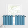 image:imageNICETOWN Kitchen Tiers Curtains for Small Window Bathroom 52 W x 30 L  Peacock Teal Blackout Thermal Insulated Grommet Curtains for Basement Short RV Camper 2 PanelsTeal Blue