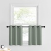 image:imageNICETOWN Kitchen Tiers Curtains for Small Window Bathroom 52 W x 30 L  Peacock Teal Blackout Thermal Insulated Grommet Curtains for Basement Short RV Camper 2 PanelsGreyish Green