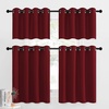 image:imageNICETOWN Kitchen Tiers Curtains for Small Window Bathroom 52 W x 30 L  Peacock Teal Blackout Thermal Insulated Grommet Curtains for Basement Short RV Camper 2 PanelsBurgundy Red