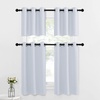 image:imageNICETOWN Kitchen Tiers Curtains for Small Window Bathroom 52 W x 30 L  Peacock Teal Blackout Thermal Insulated Grommet Curtains for Basement Short RV Camper 2 PanelsGreyish White
