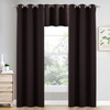 image:imageNICETOWN Kitchen Tiers Curtains for Small Window Bathroom 52 W x 30 L  Peacock Teal Blackout Thermal Insulated Grommet Curtains for Basement Short RV Camper 2 PanelsToffee Brown