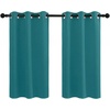 image:imageNICETOWN Kitchen Tiers Curtains for Small Window Bathroom 52 W x 30 L  Peacock Teal Blackout Thermal Insulated Grommet Curtains for Basement Short RV Camper 2 PanelsPeacock Teal