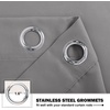 image:imageNICETOWN Kitchen Tiers Curtains for Small Window Bathroom 52 W x 30 L  Peacock Teal Blackout Thermal Insulated Grommet Curtains for Basement Short RV Camper 2 PanelsSliver Grey