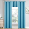image:imageNICETOWN Kitchen Tiers Curtains for Small Window Bathroom 52 W x 30 L  Peacock Teal Blackout Thermal Insulated Grommet Curtains for Basement Short RV Camper 2 PanelsTeal Blue