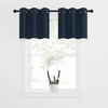 image:imageNICETOWN Kitchen Tiers Curtains for Small Window Bathroom 52 W x 30 L  Peacock Teal Blackout Thermal Insulated Grommet Curtains for Basement Short RV Camper 2 PanelsNavy