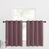 image:imageNICETOWN Kitchen Tiers Curtains for Small Window Bathroom 52 W x 30 L  Peacock Teal Blackout Thermal Insulated Grommet Curtains for Basement Short RV Camper 2 PanelsDry Rose