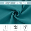 image:imageNICETOWN Kitchen Tiers Curtains for Small Window Bathroom 52 W x 30 L  Peacock Teal Blackout Thermal Insulated Grommet Curtains for Basement Short RV Camper 2 PanelsPeacock Teal