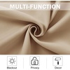 image:imageNICETOWN Kitchen Tiers Curtains for Small Window Bathroom 52 W x 30 L  Peacock Teal Blackout Thermal Insulated Grommet Curtains for Basement Short RV Camper 2 PanelsBiscotti Beige
