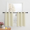 image:imageNICETOWN Kitchen Tiers Curtains for Small Window Bathroom 52 W x 30 L  Peacock Teal Blackout Thermal Insulated Grommet Curtains for Basement Short RV Camper 2 PanelsLight Beige