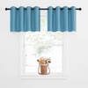 image:imageNICETOWN Kitchen Tiers Curtains for Small Window Bathroom 52 W x 30 L  Peacock Teal Blackout Thermal Insulated Grommet Curtains for Basement Short RV Camper 2 PanelsTeal Blue