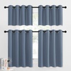 image:imageNICETOWN Kitchen Tiers Curtains for Small Window Bathroom 52 W x 30 L  Peacock Teal Blackout Thermal Insulated Grommet Curtains for Basement Short RV Camper 2 PanelsStone Blue