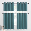 image:imageNICETOWN Kitchen Tiers Curtains for Small Window Bathroom 52 W x 30 L  Peacock Teal Blackout Thermal Insulated Grommet Curtains for Basement Short RV Camper 2 PanelsSea Teal